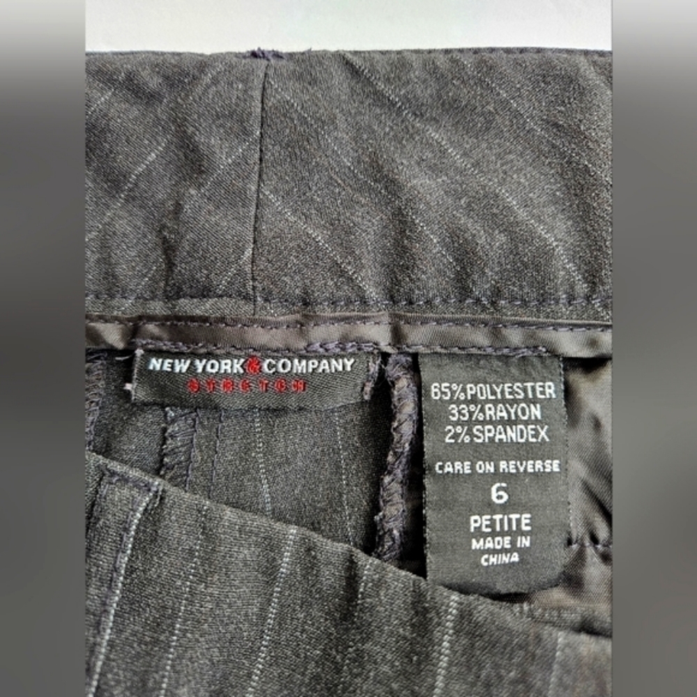 NEW YORK & CO FLARE LEG PANTS SZ 6 PETITE GRAY - Picture 6 of 8